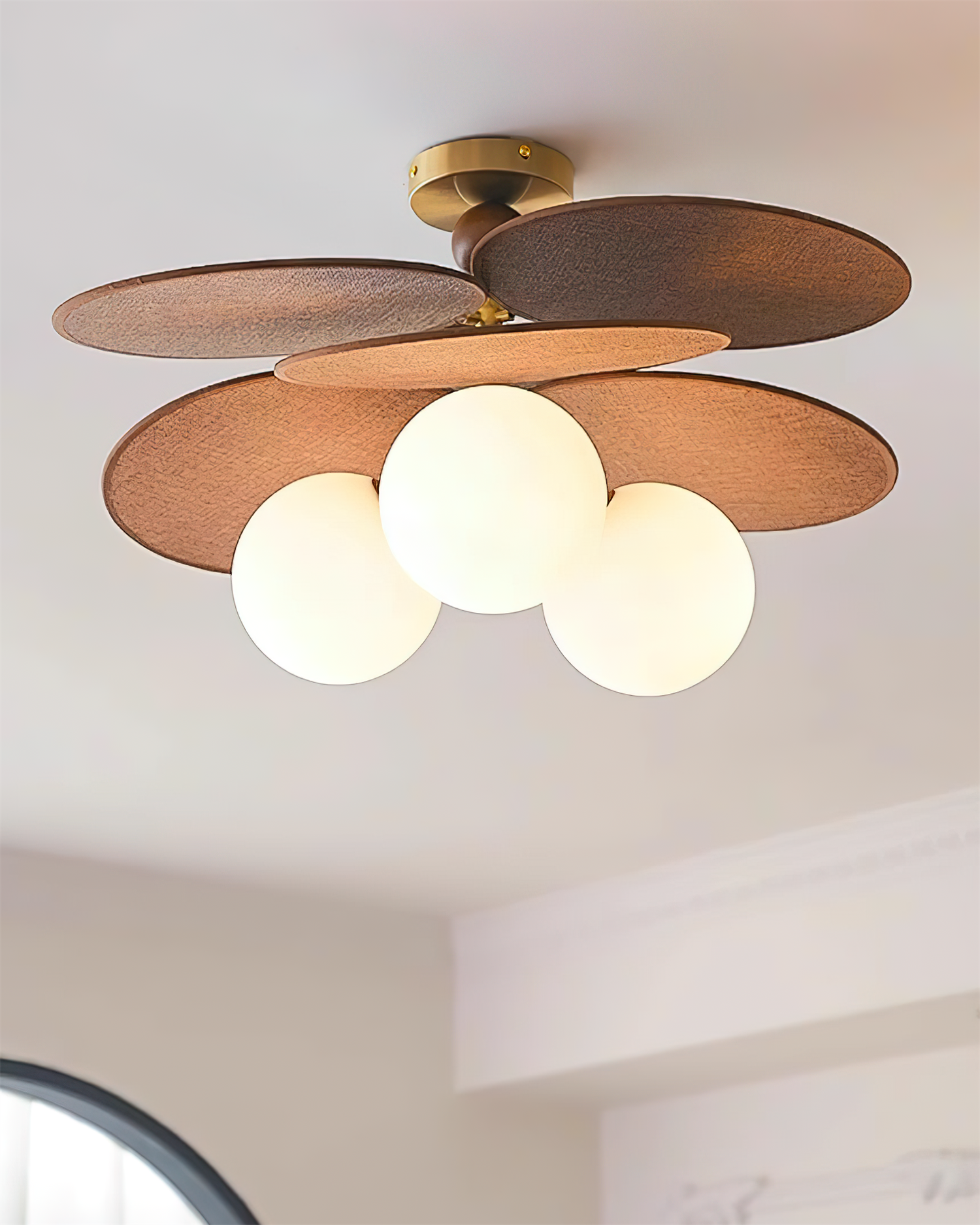 Eldo Wooden Blades Ceiling Lamp - Letslighting