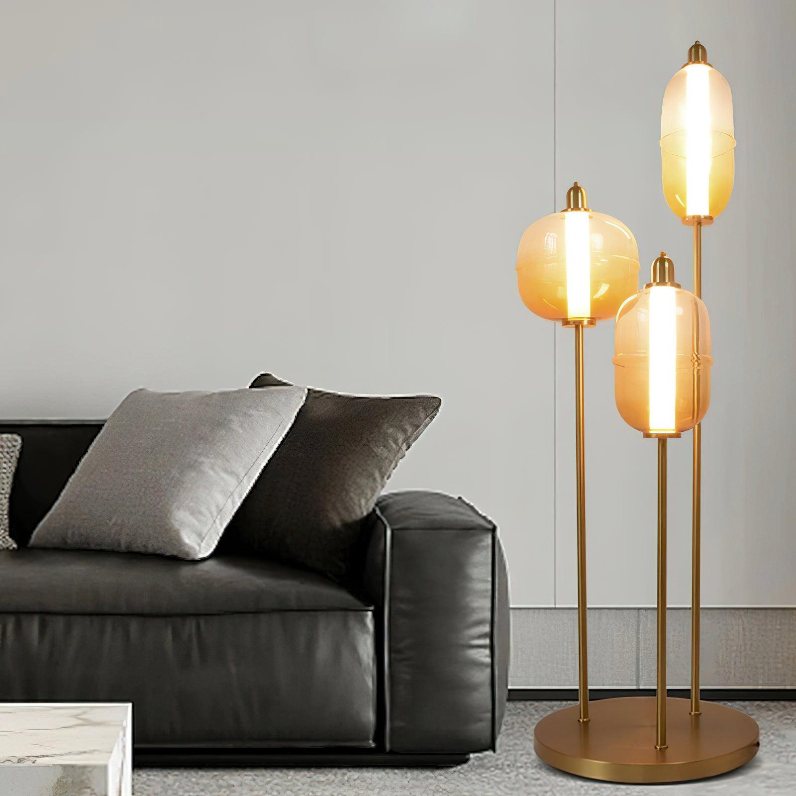 Fraser Modern Glass Floor Lamp - Letslighting