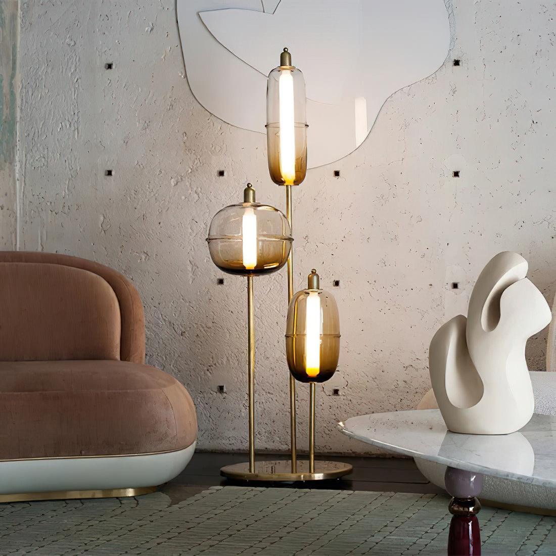 Fraser Modern Glass Floor Lamp - Letslighting