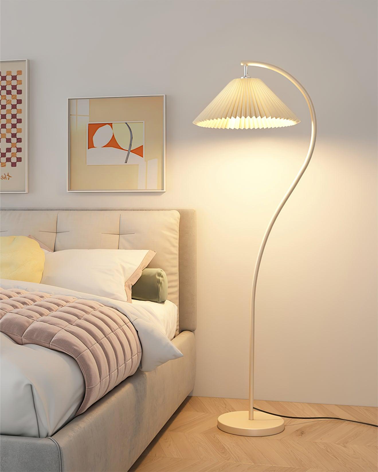 Mytalil Modern Curved Fabric Floor Lamp - Letslighting