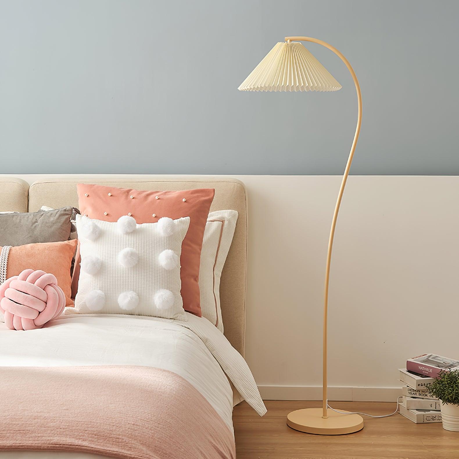 Mytalil Modern Curved Fabric Floor Lamp - Letslighting