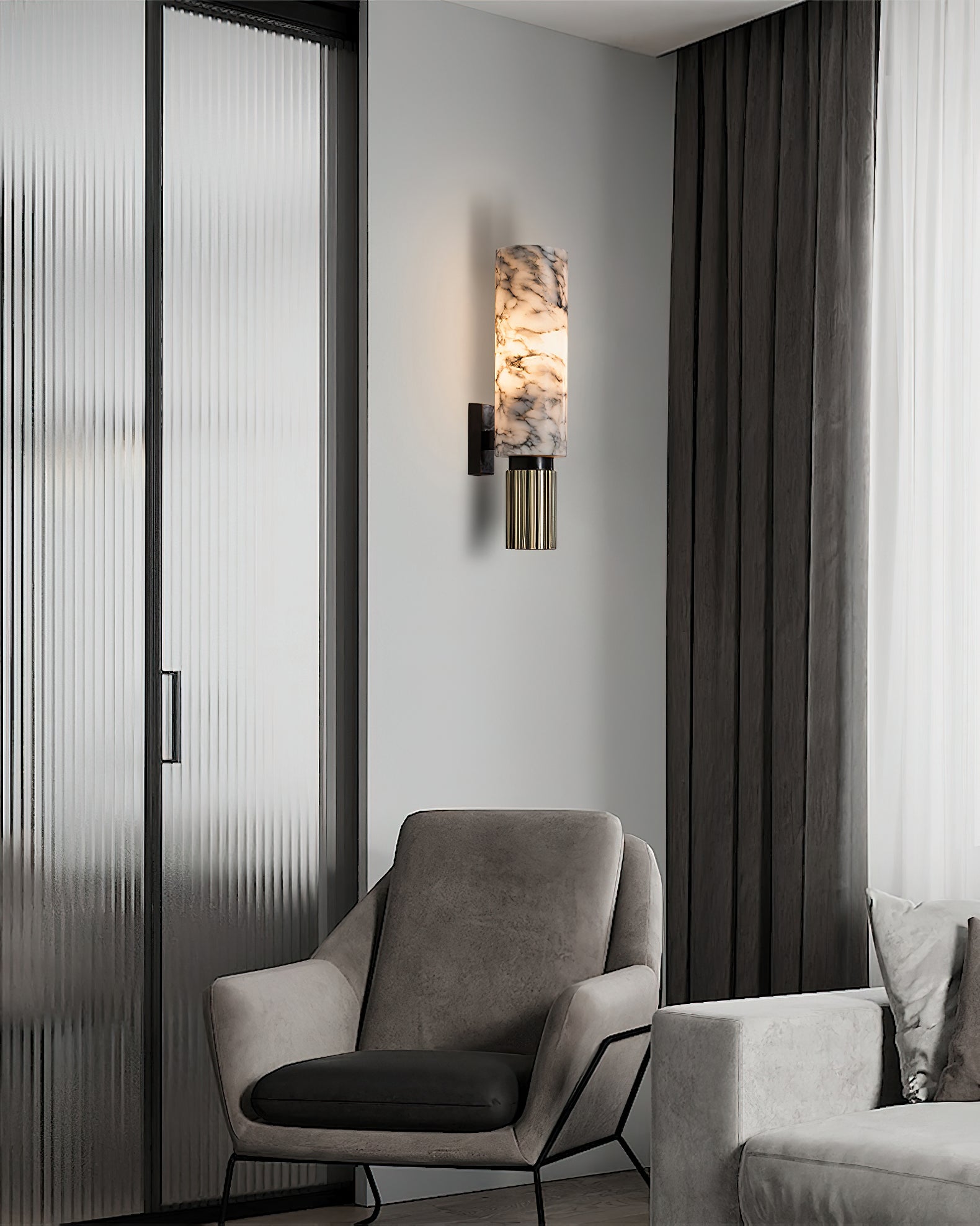 Olnoreth Modern Minimalist Alabaster Wall Lamp - Letslighting