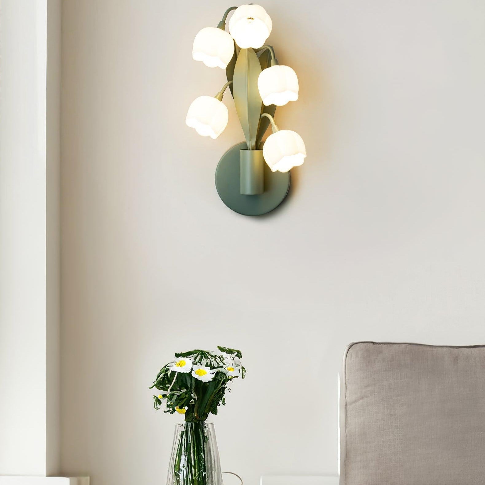 Aira Natural Orchid Indoor Wall Lamp - Letslighting