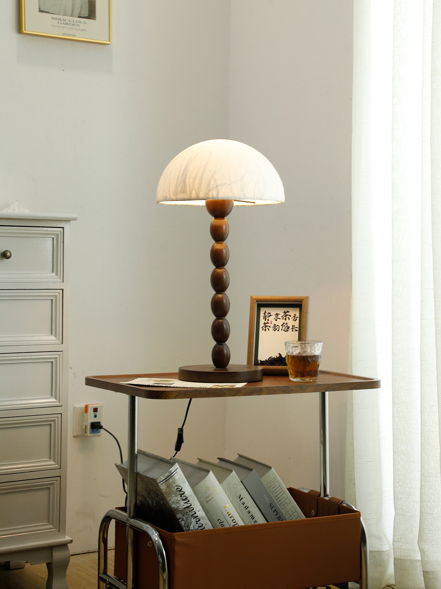 Veloin Paper Wood Table Lamp - Letslighting