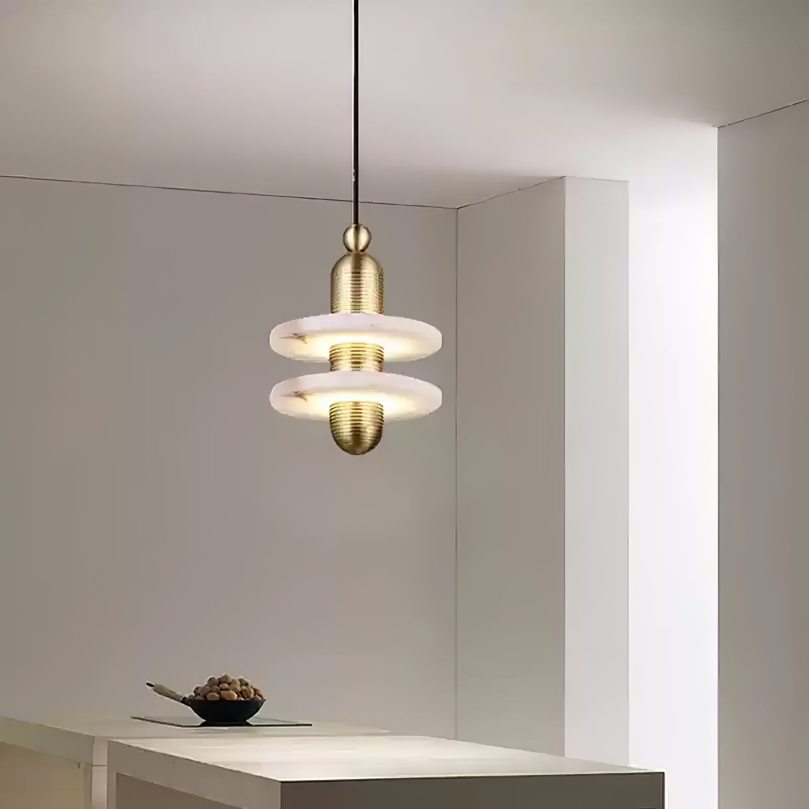 Saturn Modern Alabaster Pendant Light