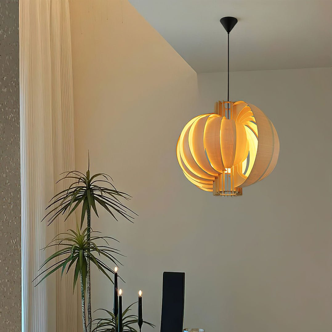Ivraeus Premium Elegance Ring Wood Pendant Light - Letslighting