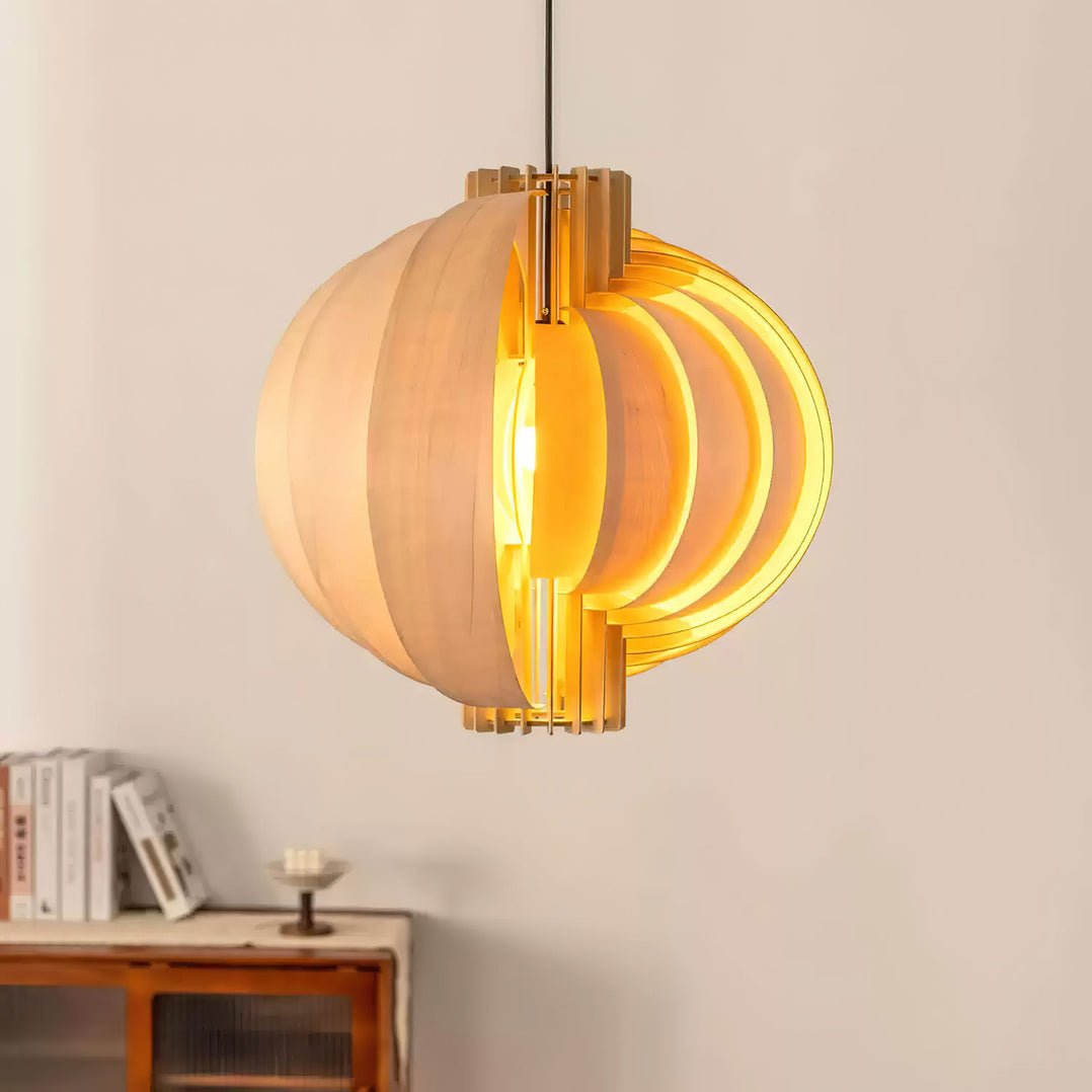 Ivraeus Premium Elegance Ring Wood Pendant Light - Letslighting