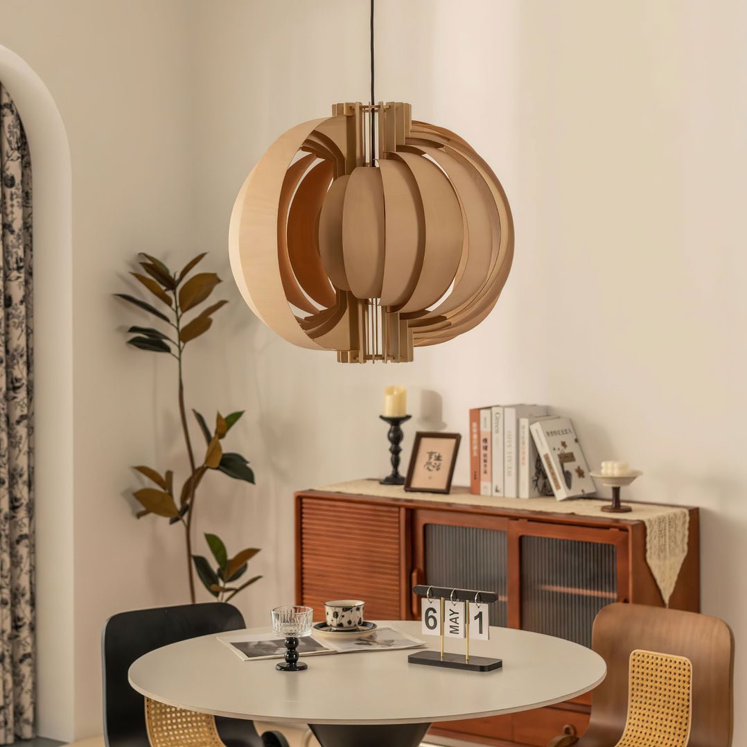 Ivraeus Premium Elegance Ring Wood Pendant Light - Letslighting