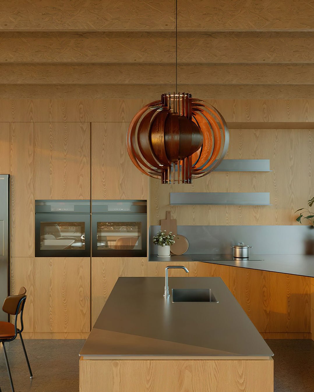 Ivraeus Premium Elegance Ring Wood Pendant Light - Letslighting