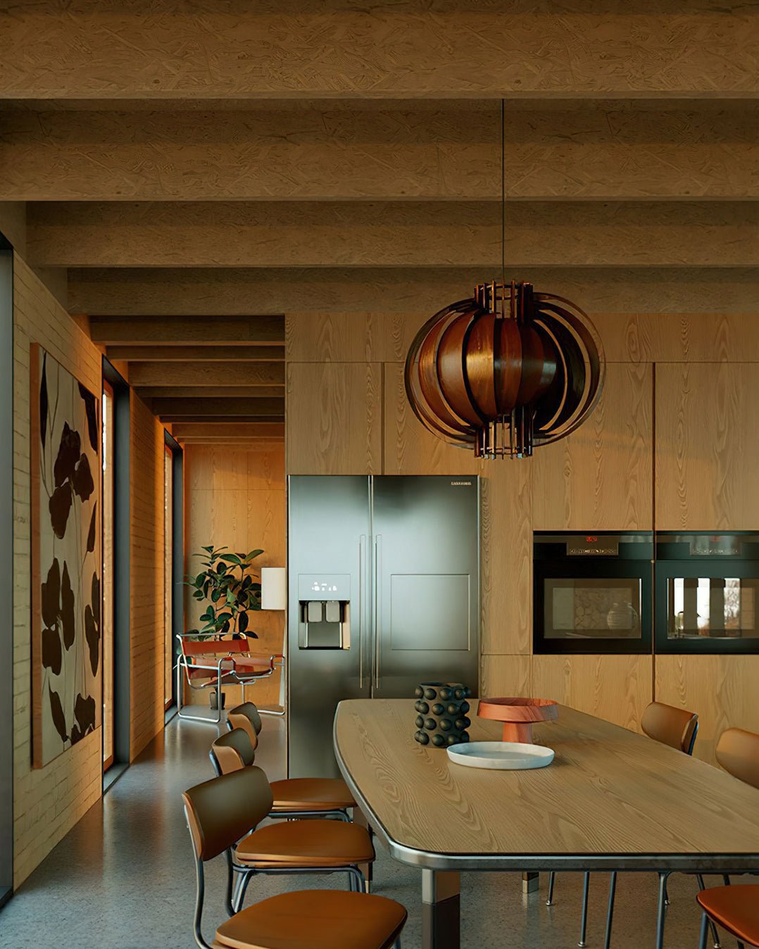 Ivraeus Premium Elegance Ring Wood Pendant Light - Letslighting