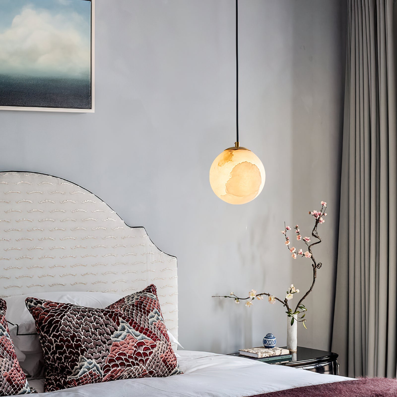 Uphaara Modern Minimalist Alabaster Pendant Light - Letslighting