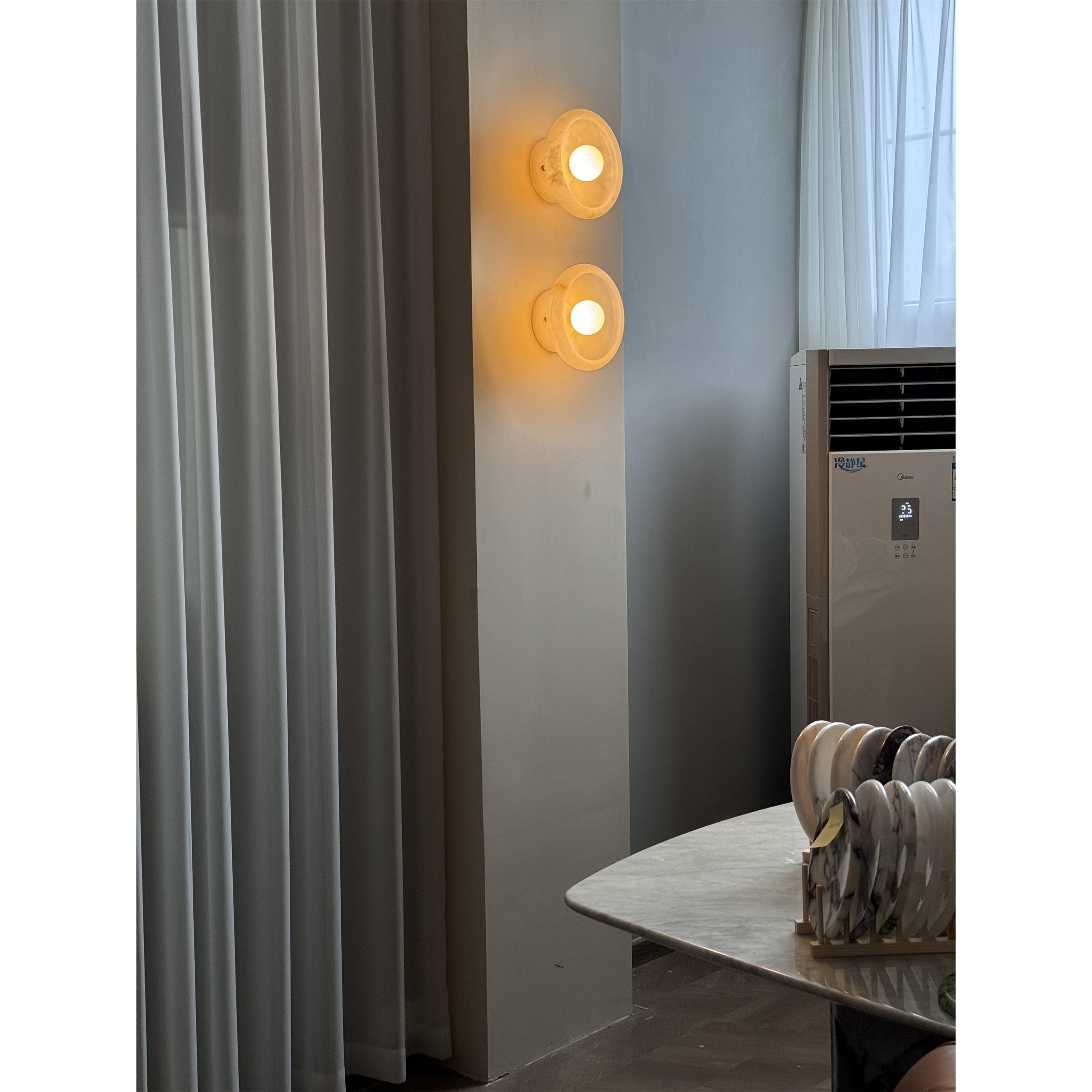 Piedra Modern Minimalist Marble Glass Wall Lamp - Letslighting