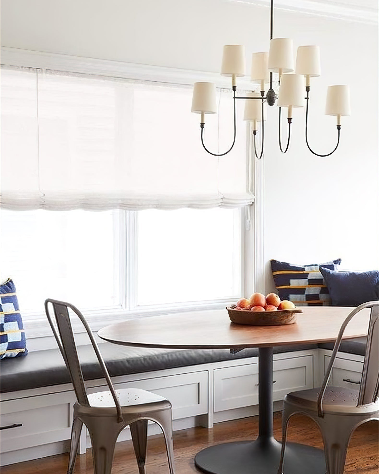 Lustra Chandelier Vendome Brass White Shade - Letslighting