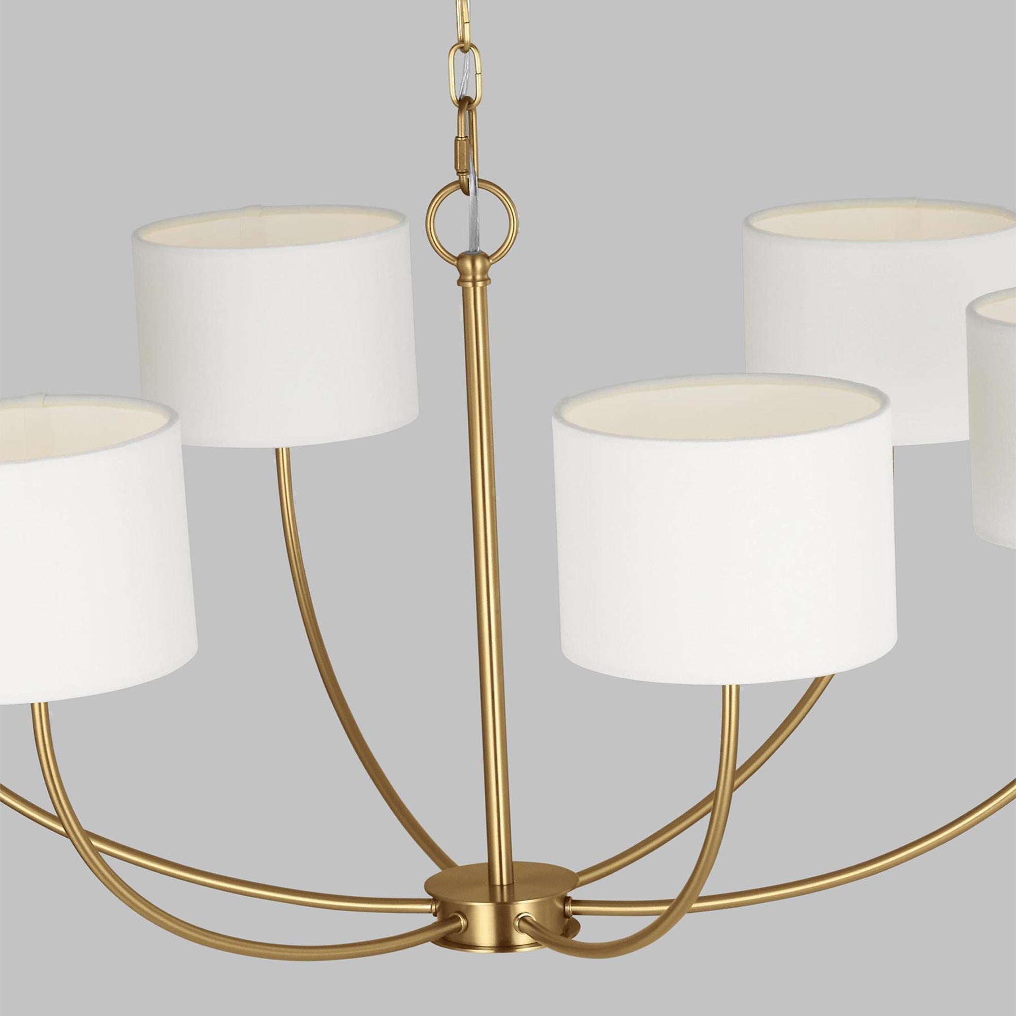 Mycaren Vintage Industrial Brass Fabric Chandelier - Letslighting