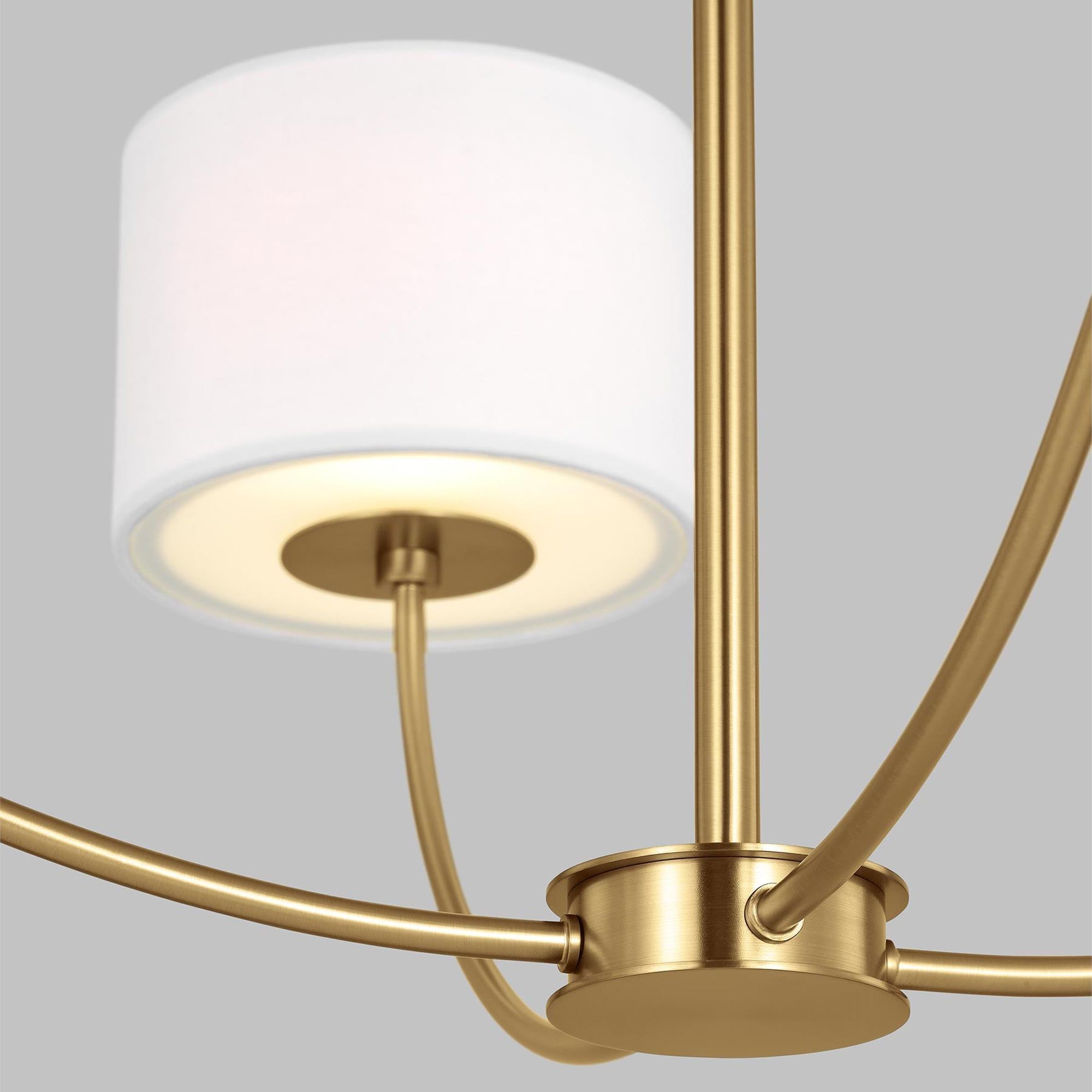 Mycaren Vintage Industrial Brass Fabric Chandelier - Letslighting