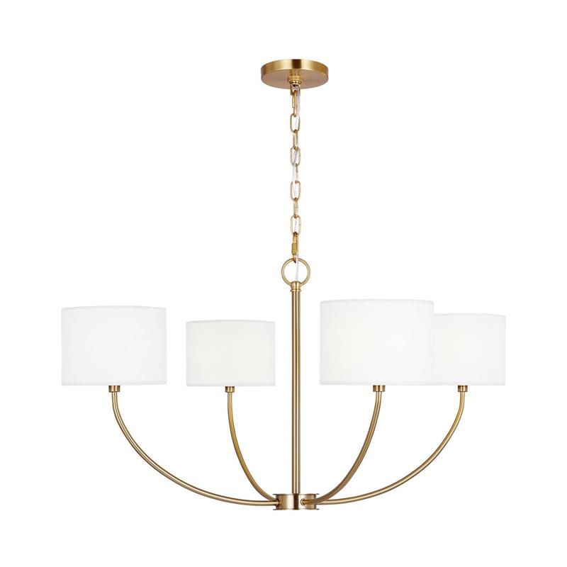 Mycaren Vintage Industrial Brass Fabric Chandelier - Letslighting