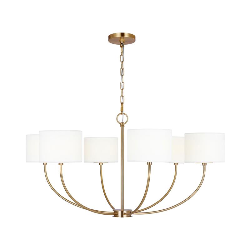Mycaren Vintage Industrial Brass Fabric Chandelier - Letslighting