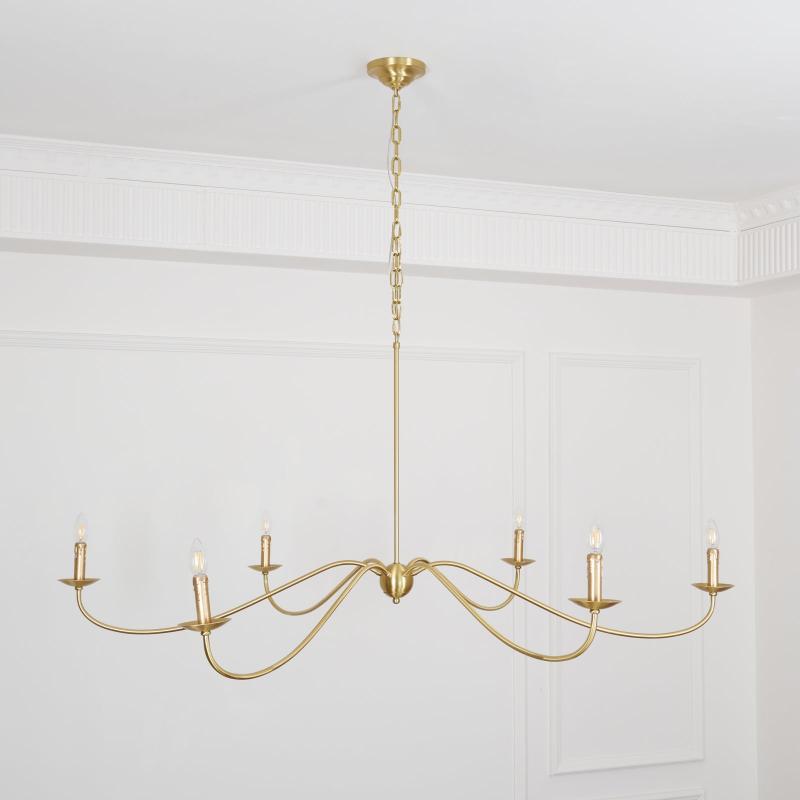 Silva Chandeliers Candle-style Arc Farmhouse - Letslighting
