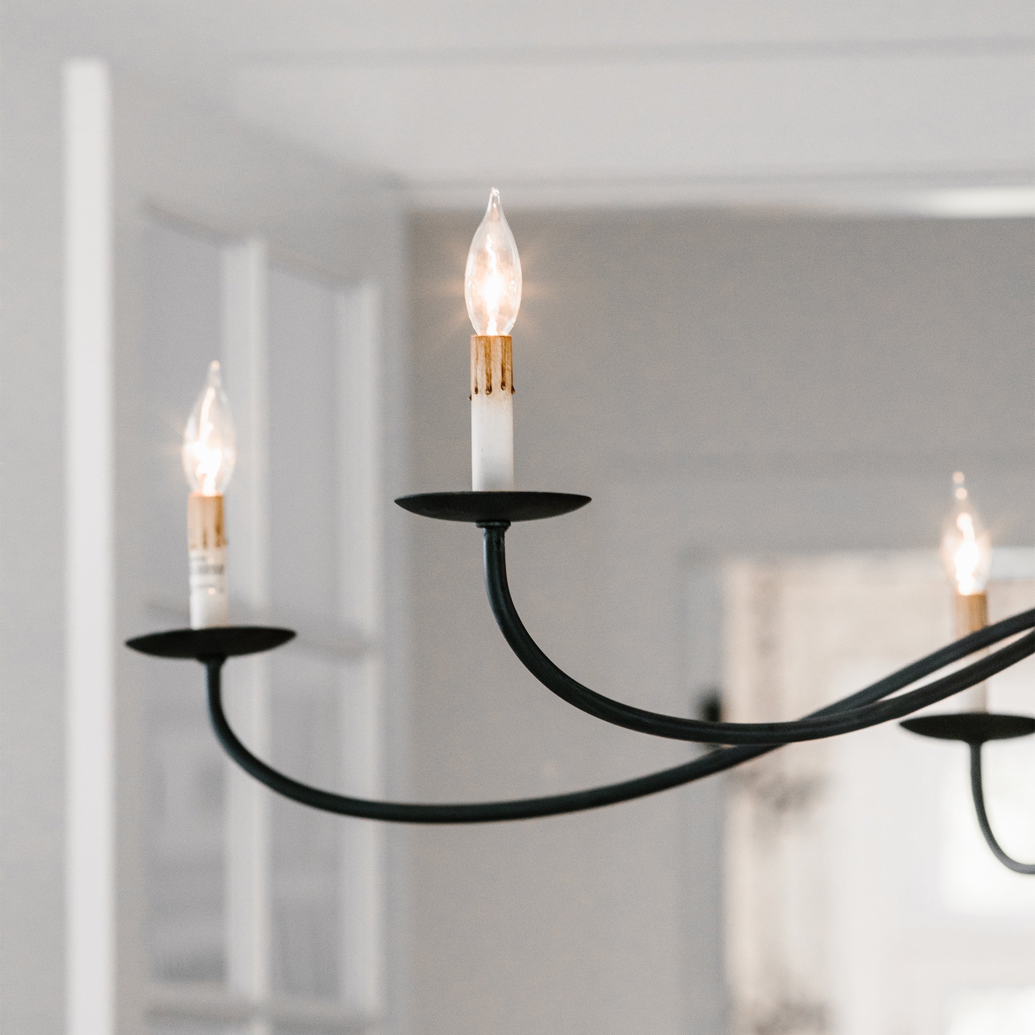 Silva Chandeliers Candle-style Arc Farmhouse - Letslighting