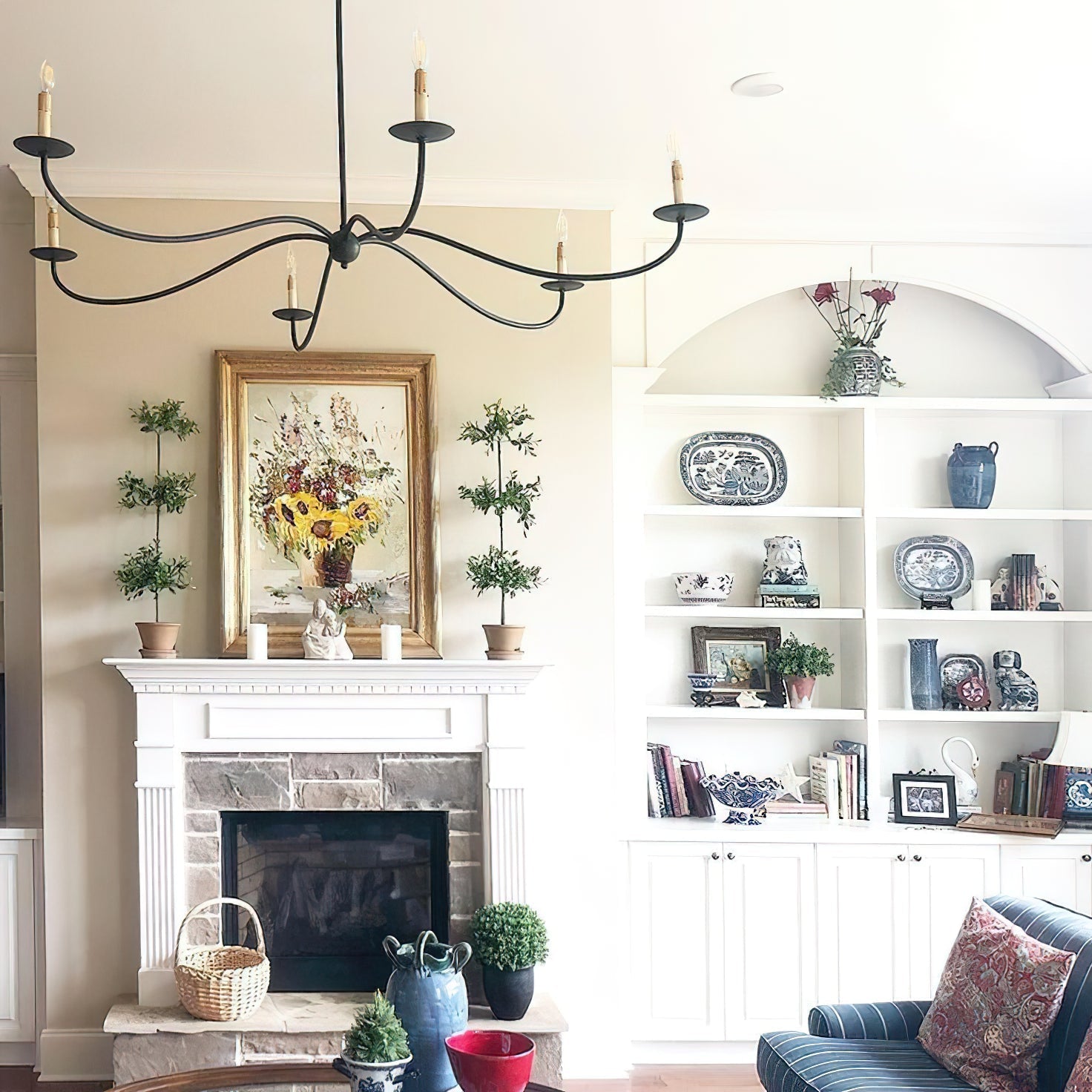 Silva Chandeliers Candle-style Arc Farmhouse - Letslighting