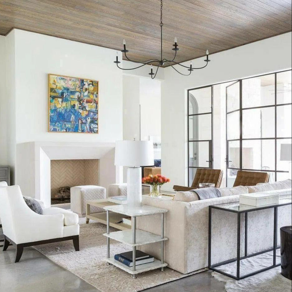 Silva Chandeliers Candle-style Arc Farmhouse - Letslighting