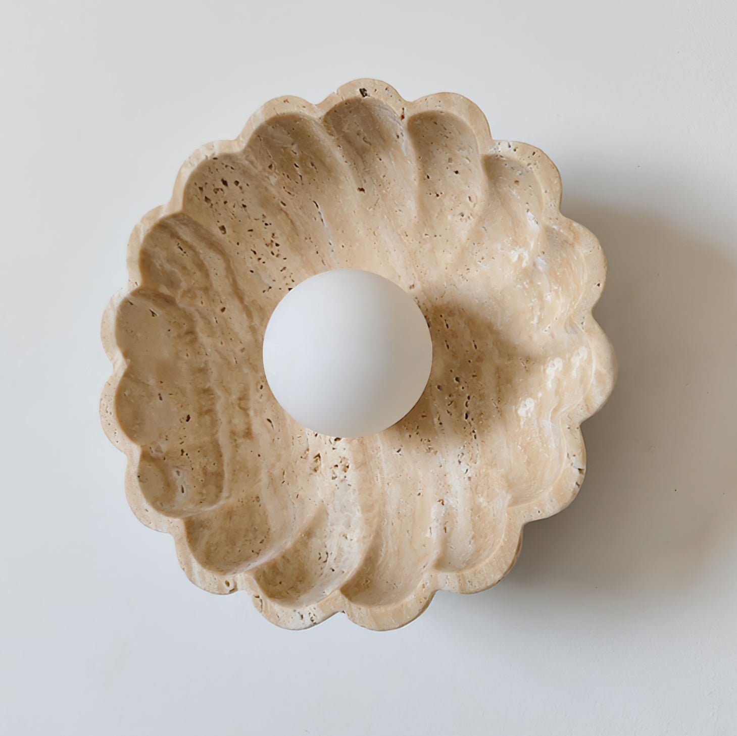 Ritta Flower Wall Lamp Yellow Travertine - Letslighting