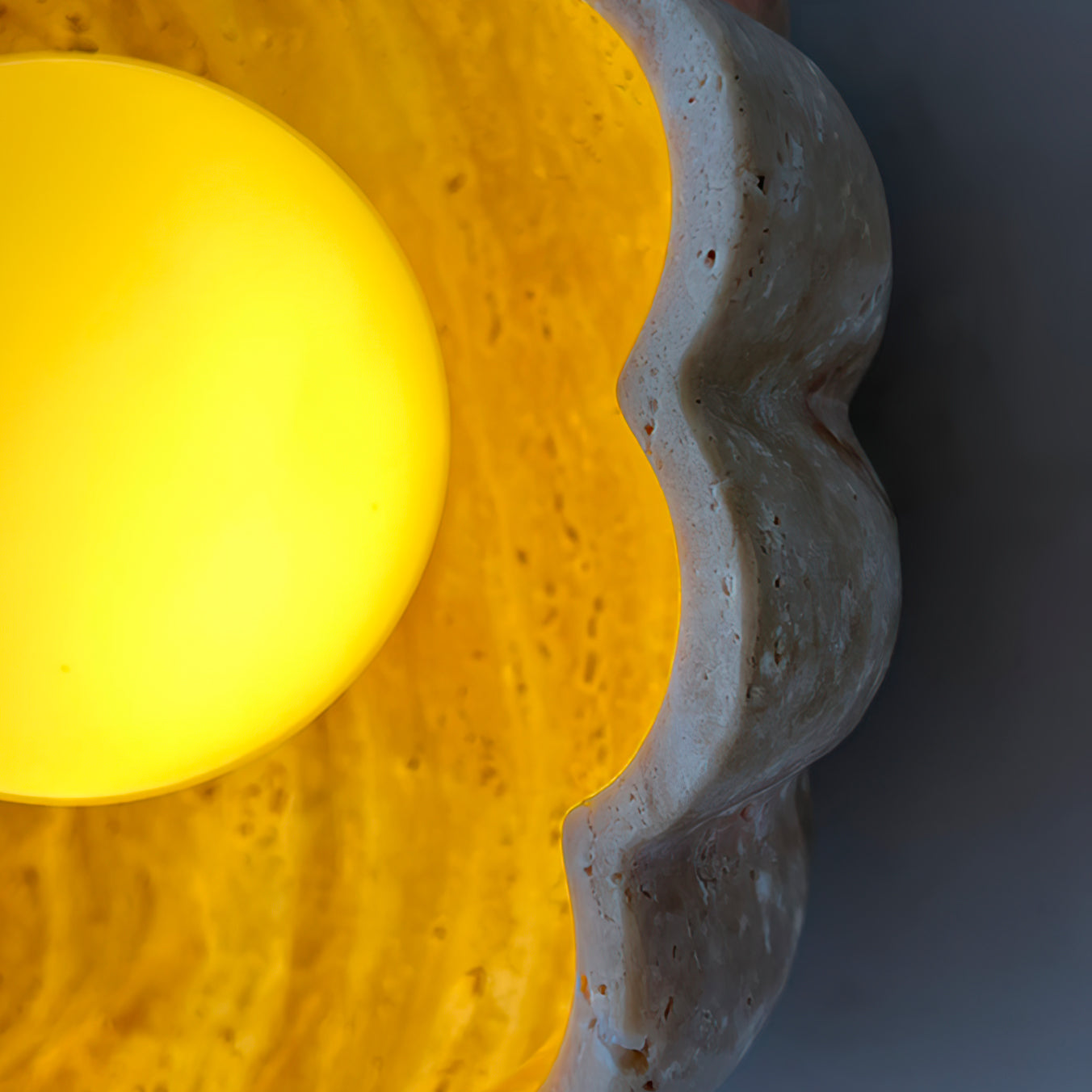 Ritta Flower Wall Lamp Yellow Travertine - Letslighting