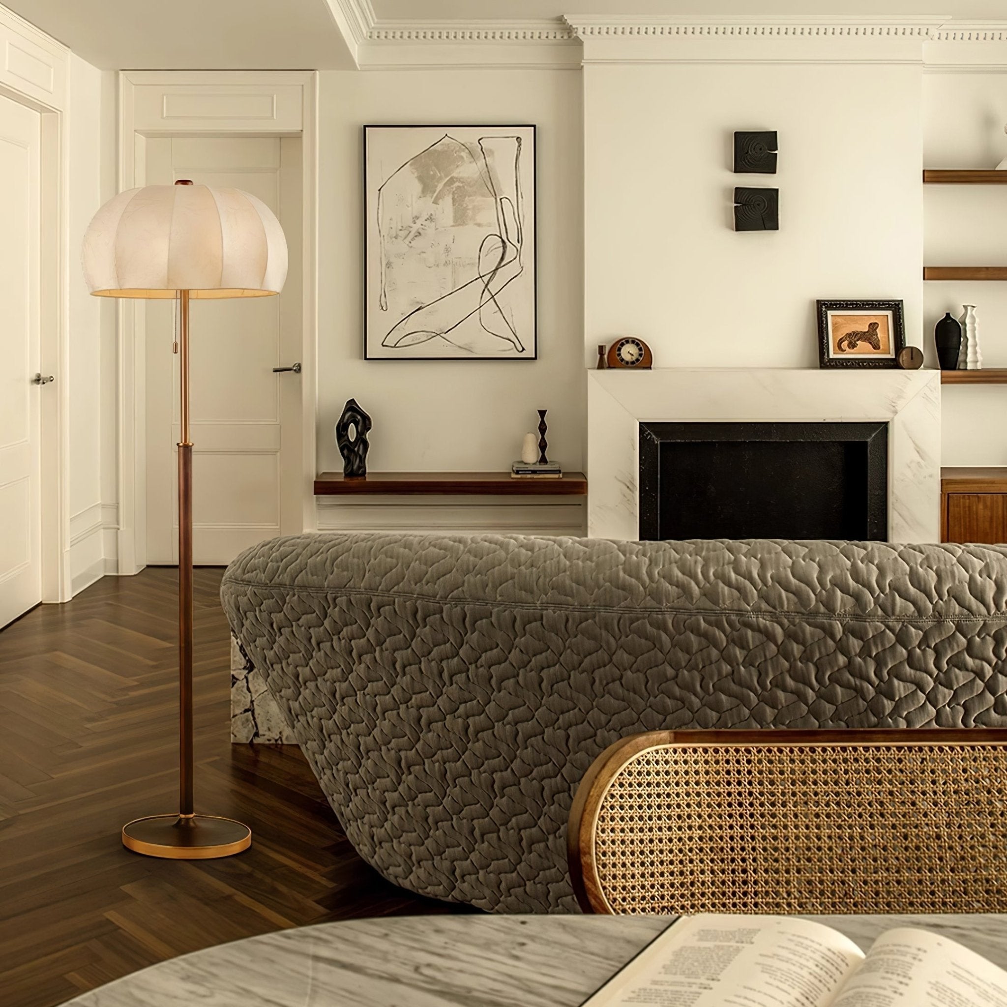 Lumisicen Fabric Wood Floor Lamp - Letslighting