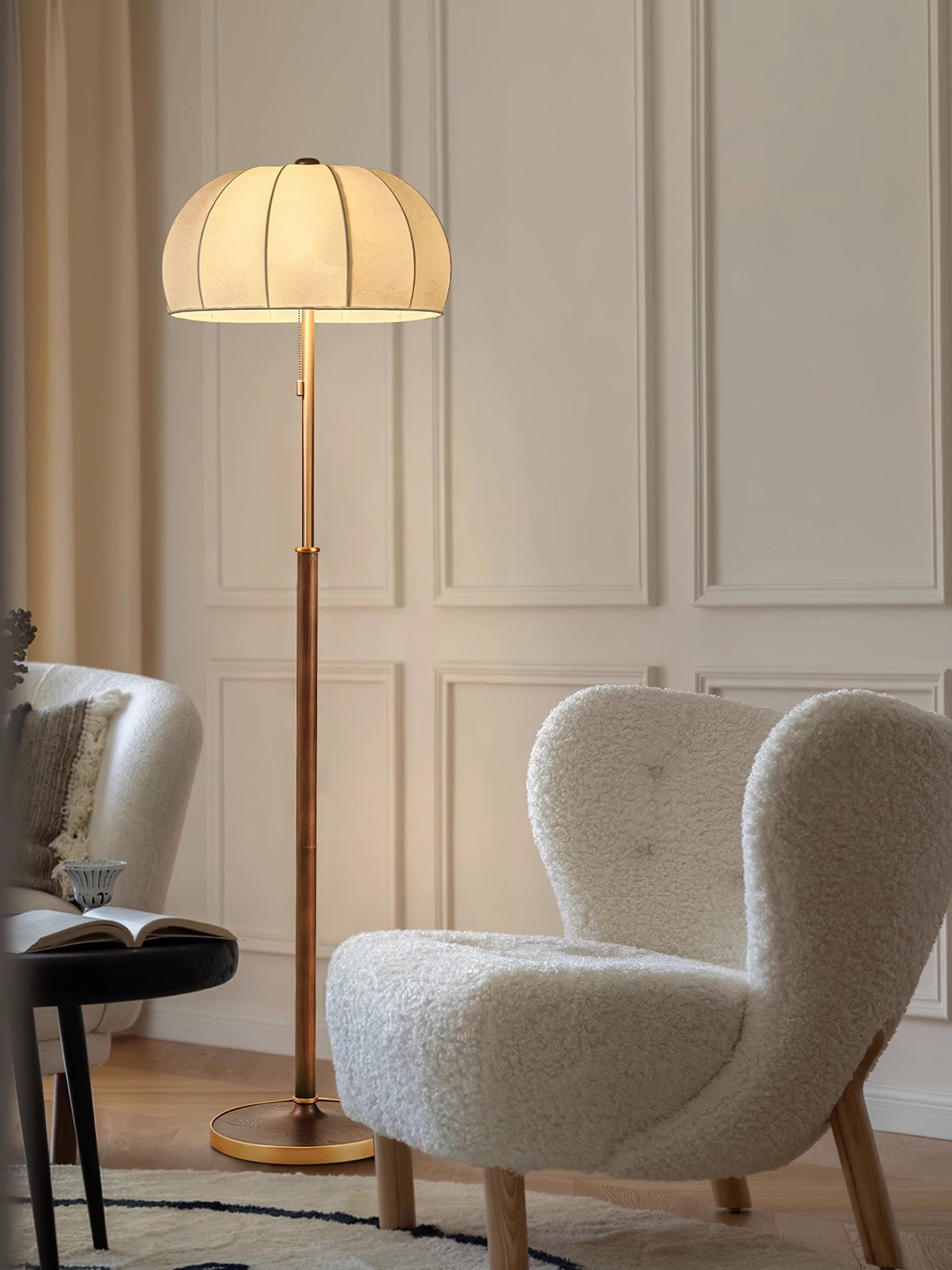 Lumisicen Fabric Wood Floor Lamp - Letslighting
