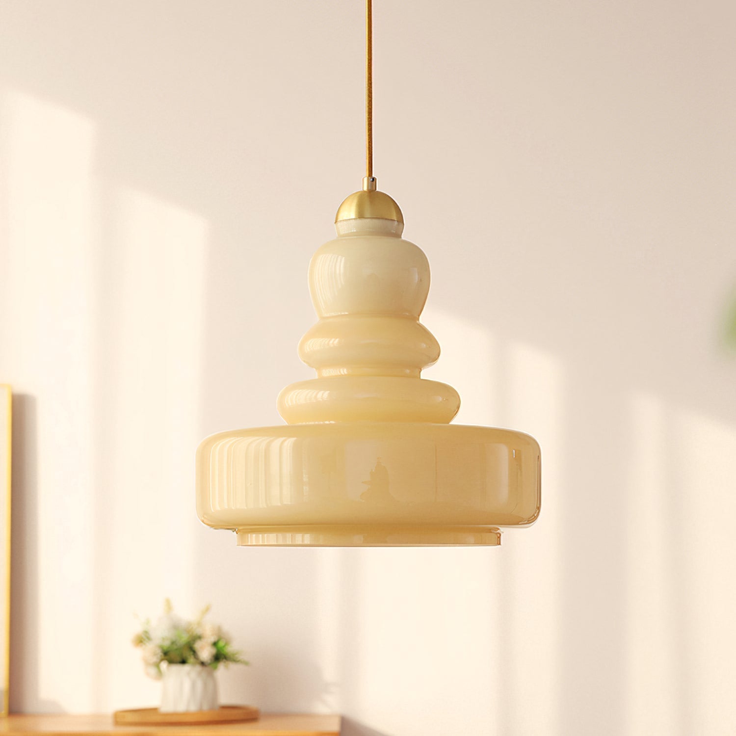 Valentina French Modern Kitchen Pendant Light Glass/Metal Living Room