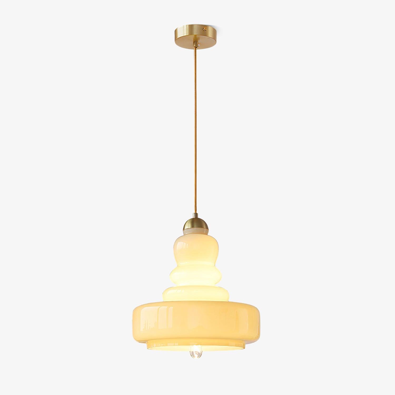 Lustra Pendant Lamp Schoolhouse Glass Layers for Living Room - Letslighting