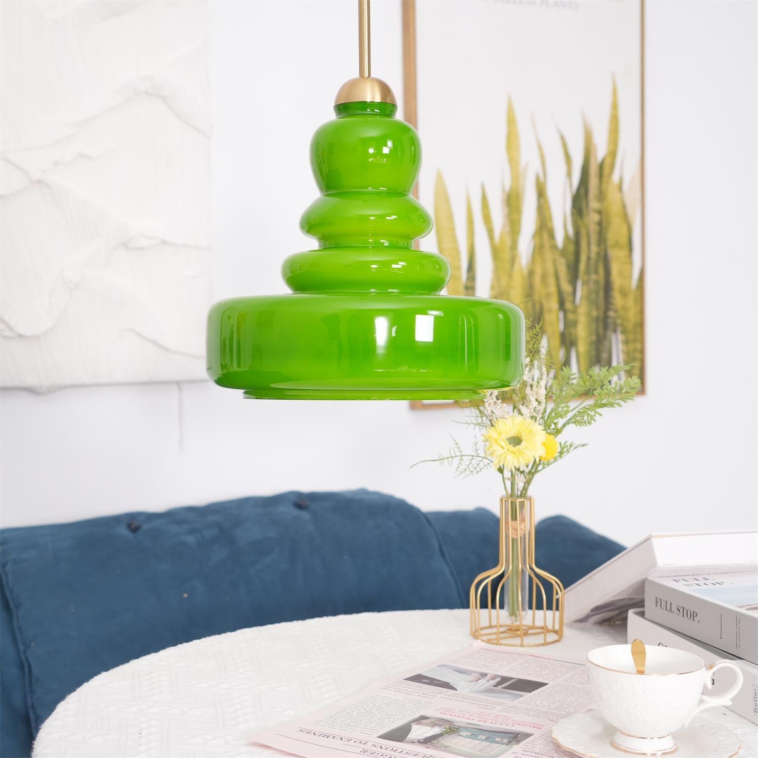 Lustra Pendant Lamp Schoolhouse Glass Layers for Living Room - Letslighting