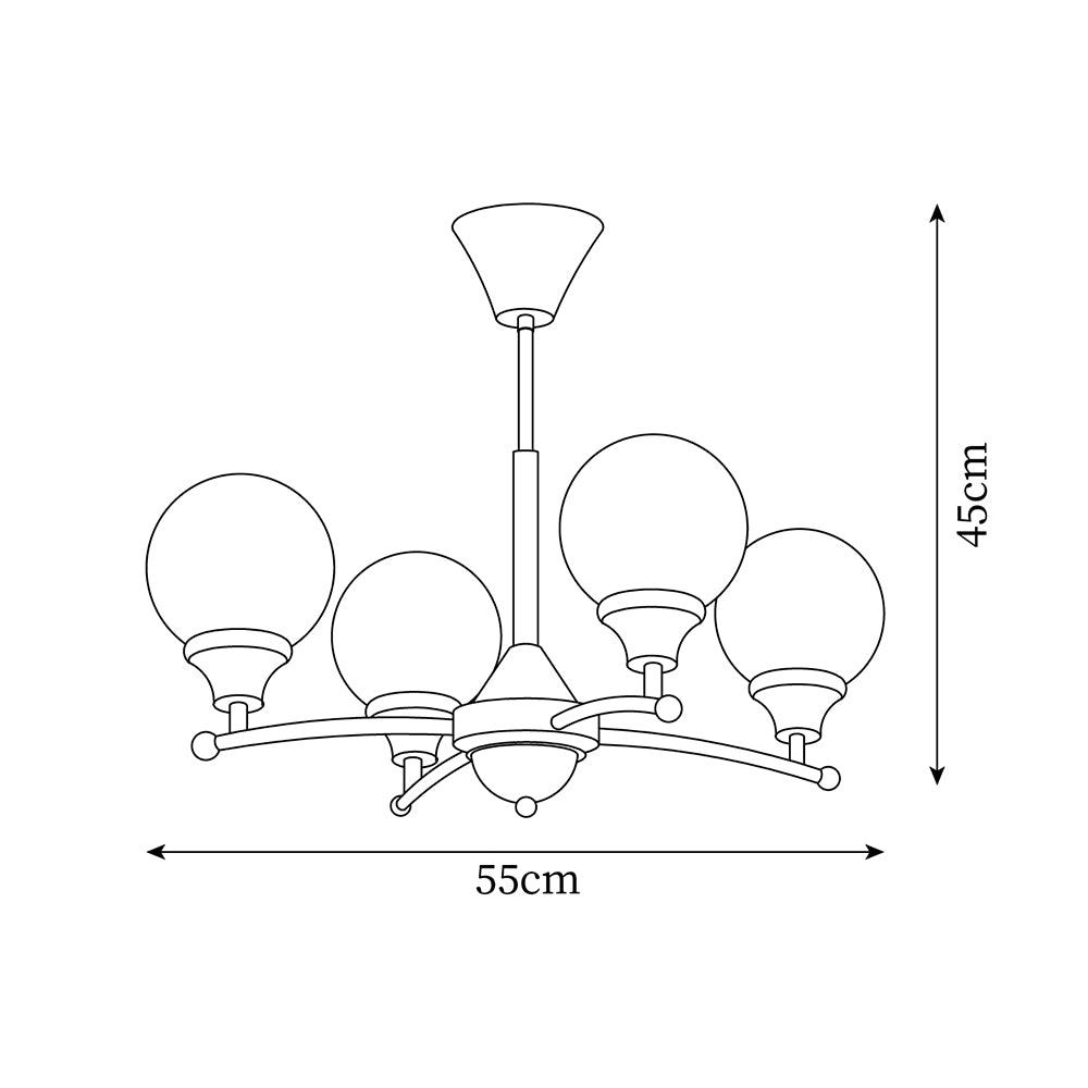 Sciolari Chandelier Walnut Wood Curved Arms - Letslighting