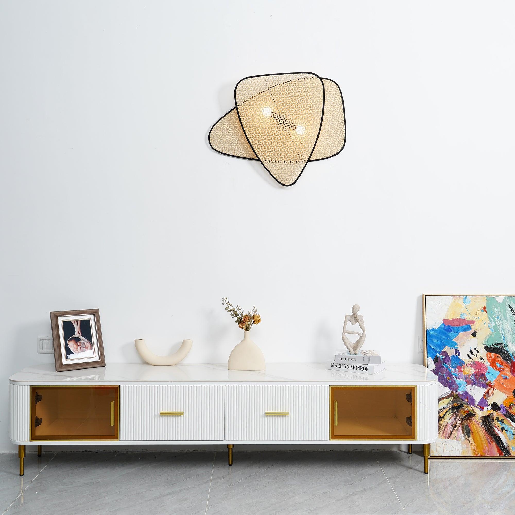 Uvelan Art Natural Cannage Bamboo Sconce Wall lamp - Letslighting