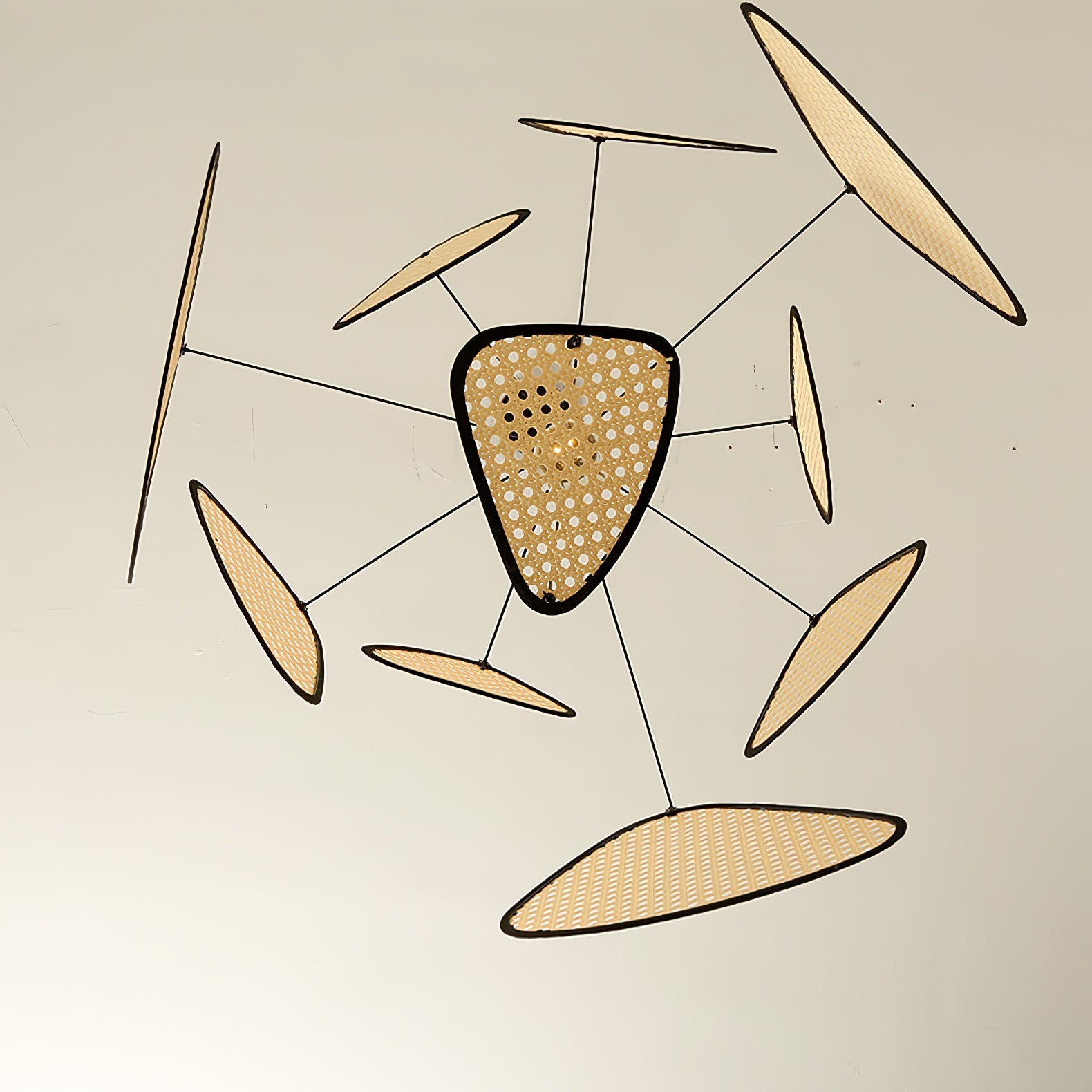 Lustra Pendant Light Rattan Swag Industrial - Letslighting