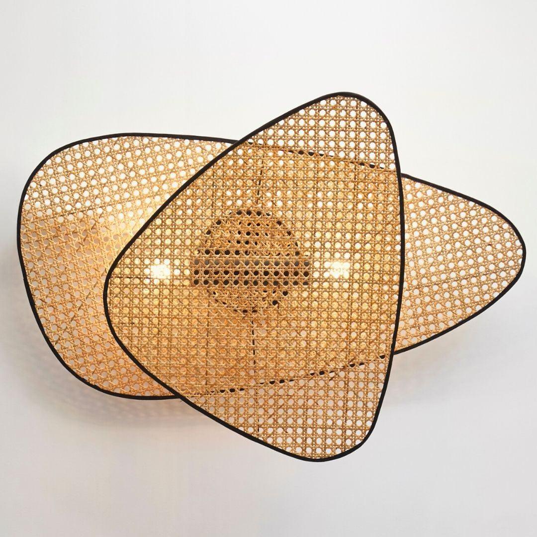 Uvelan Art Natural Cannage Bamboo Sconce Wall lamp - Letslighting