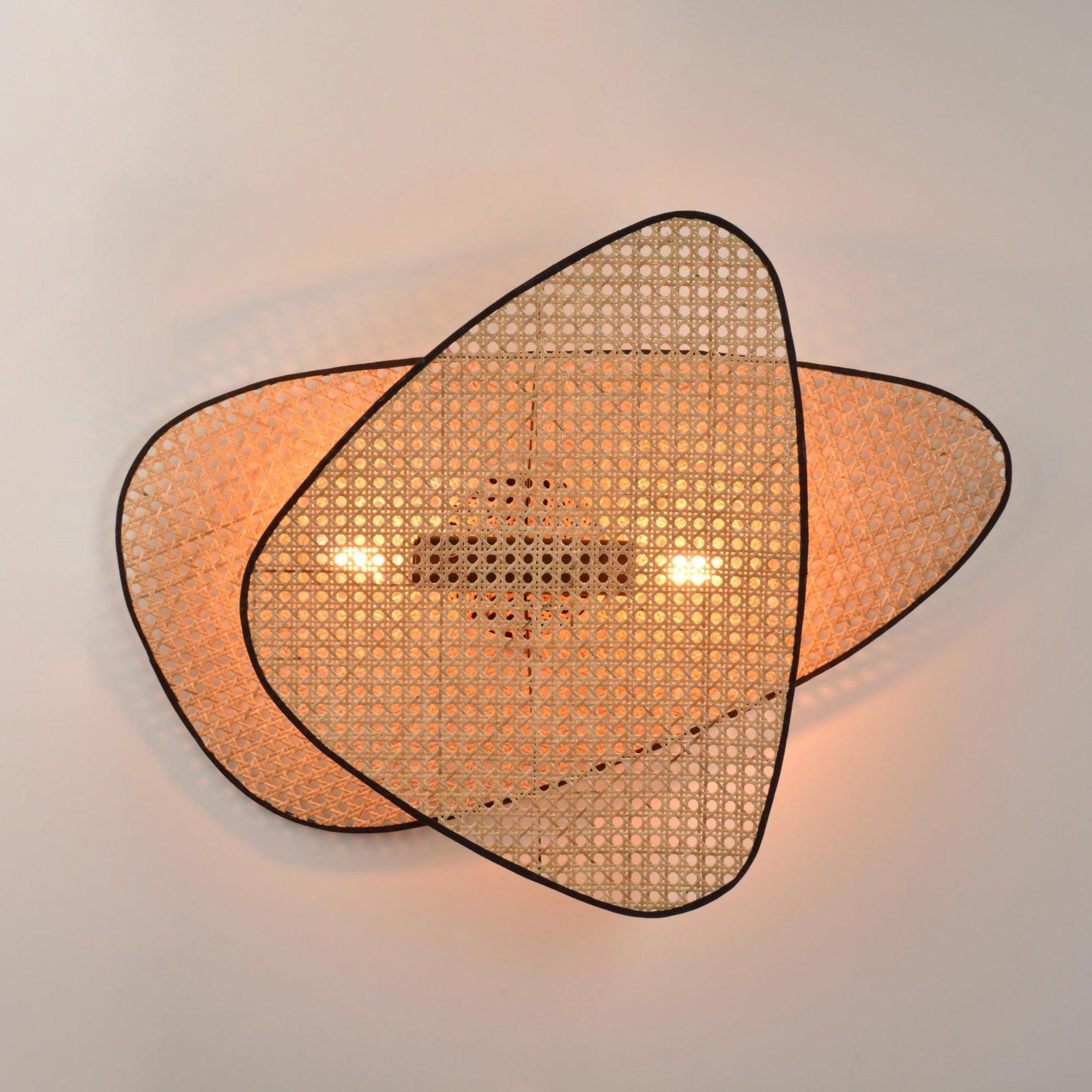 Uvelan Art Natural Cannage Bamboo Sconce Wall lamp - Letslighting