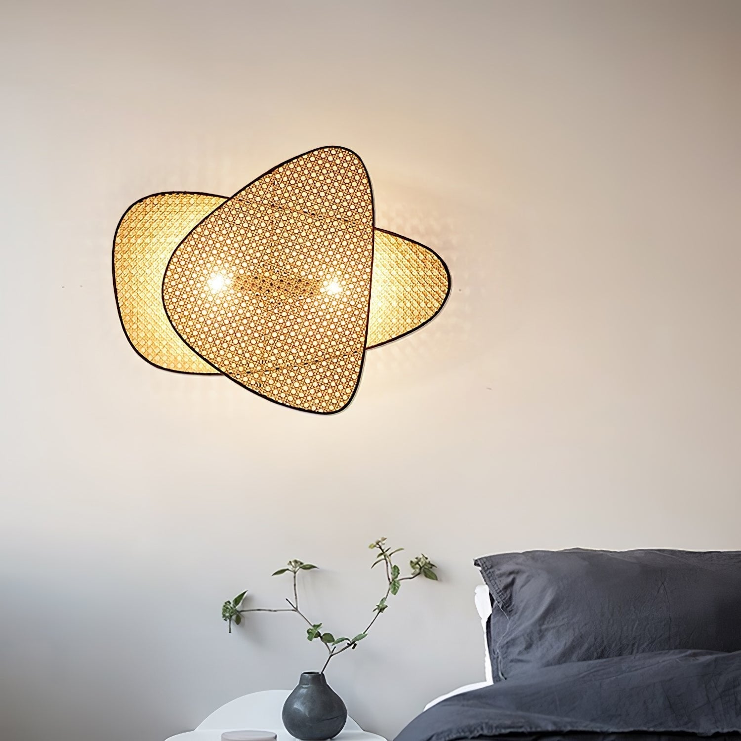 Uvelan Art Natural Cannage Bamboo Sconce Wall lamp - Letslighting