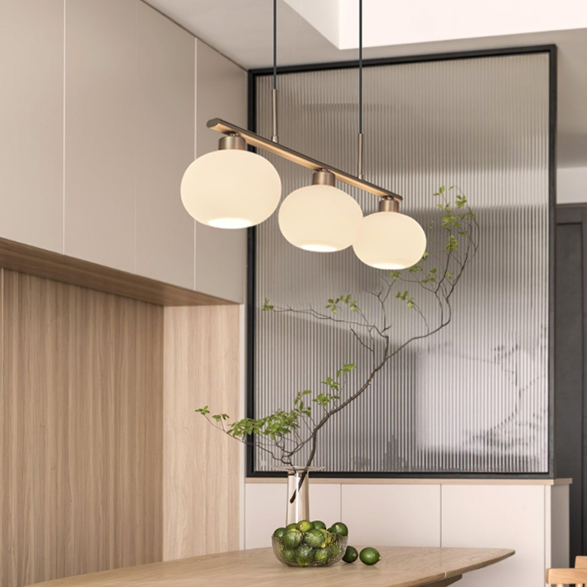 Lustra Pendant Lamp 3-Light Globe Shaped Linear - Letslighting