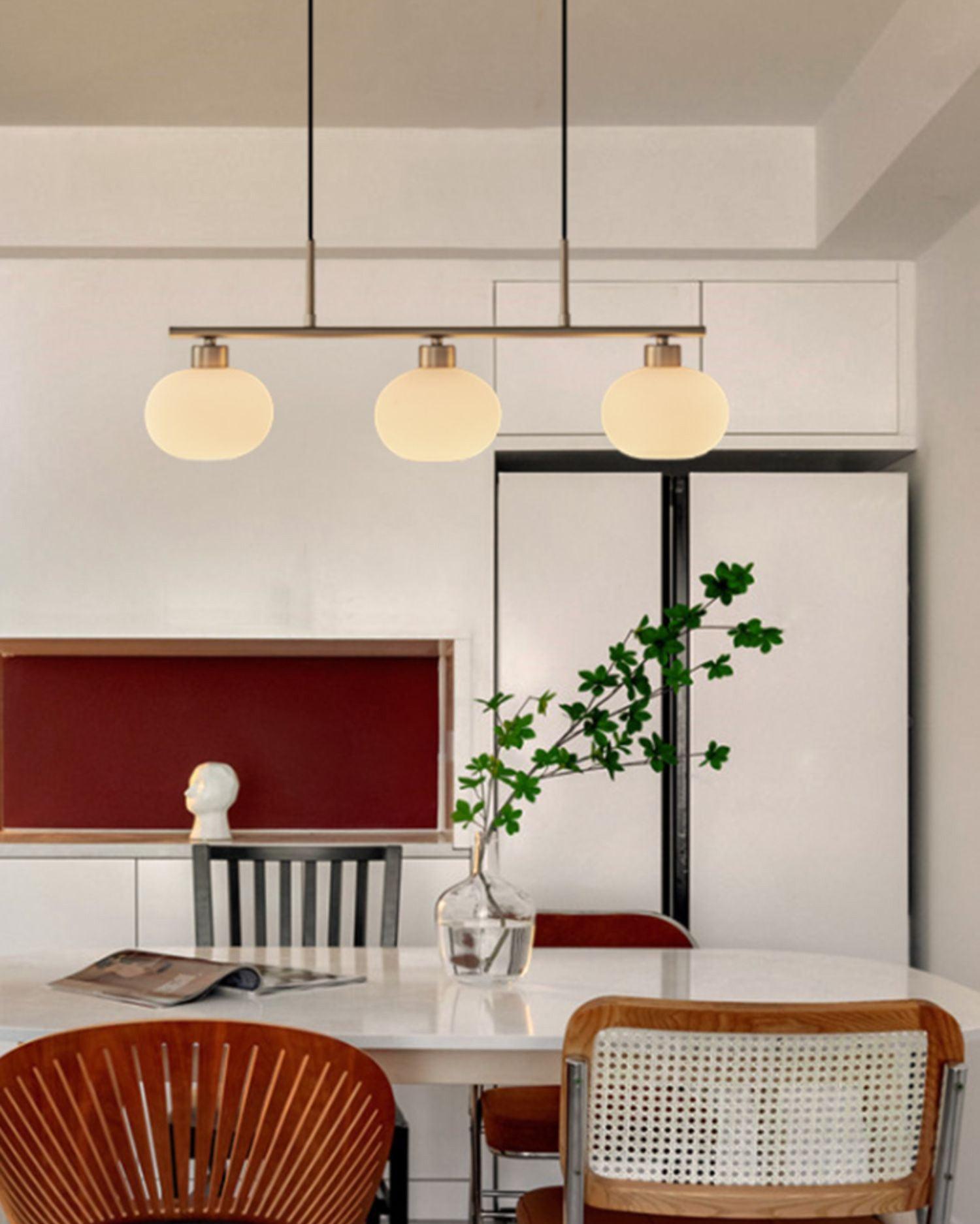 Lustra Pendant Lamp 3-Light Globe Shaped Linear - Letslighting