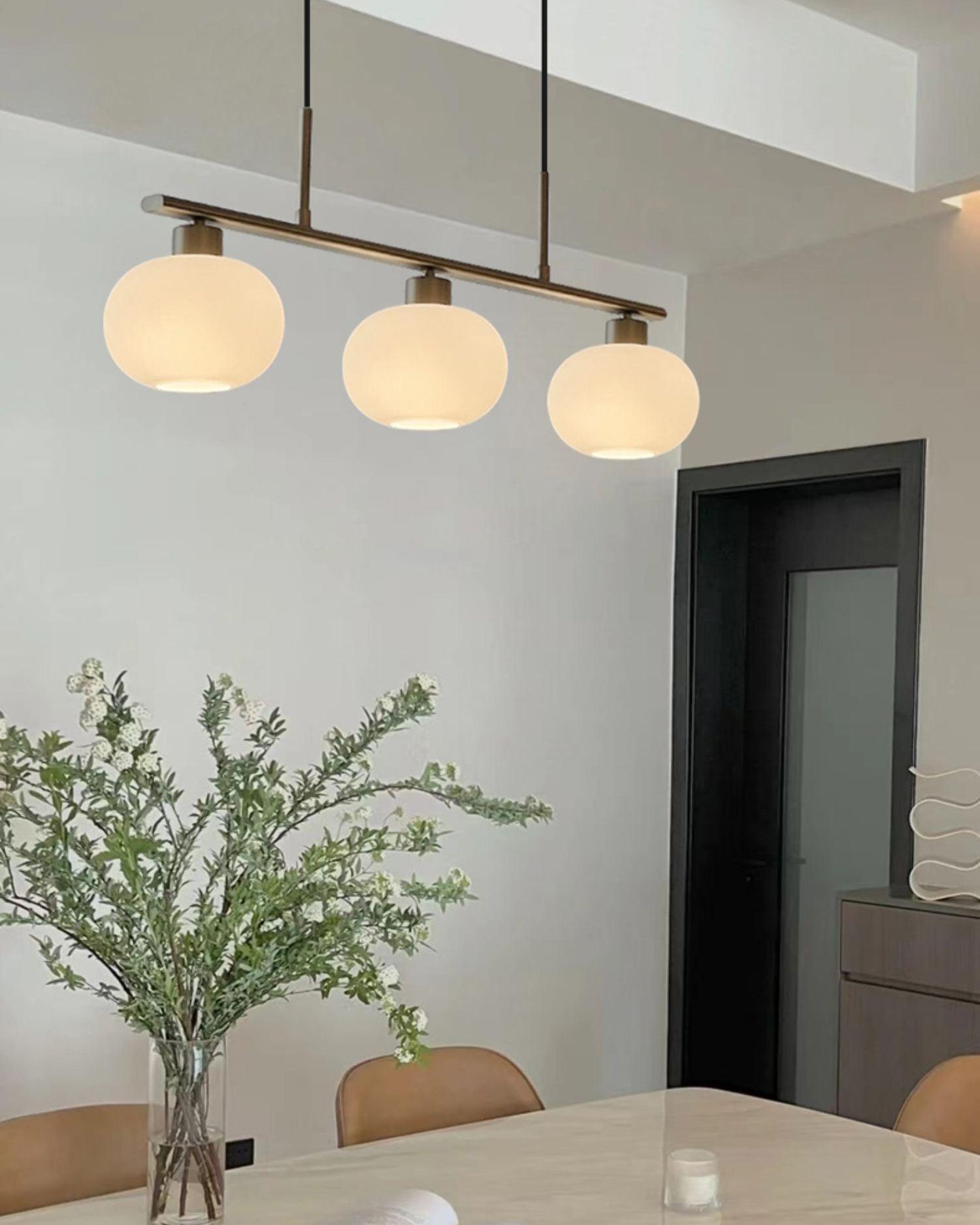 Lustra Pendant Lamp 3-Light Globe Shaped Linear - Letslighting