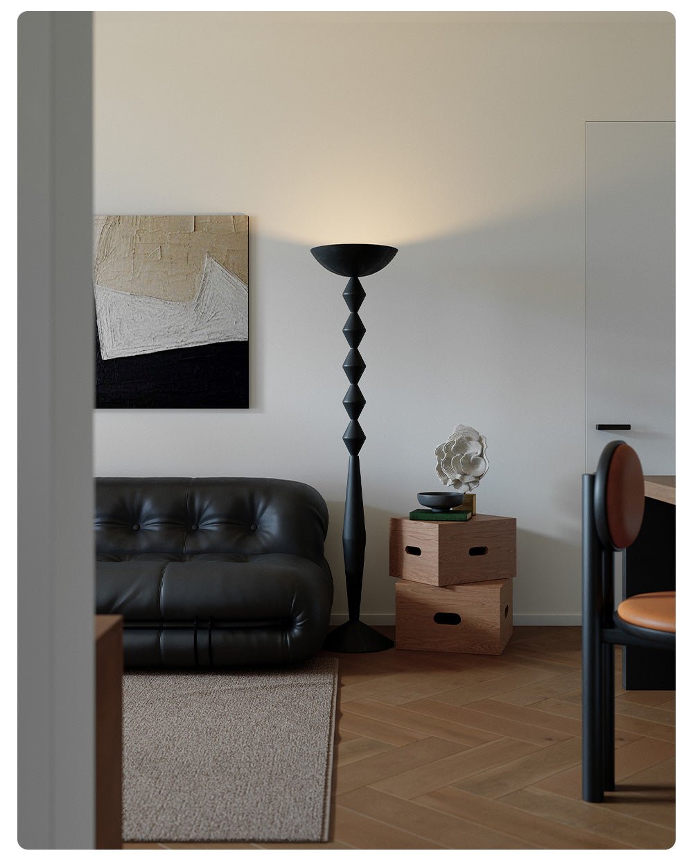 Stack Modern Wood Floor Lamp