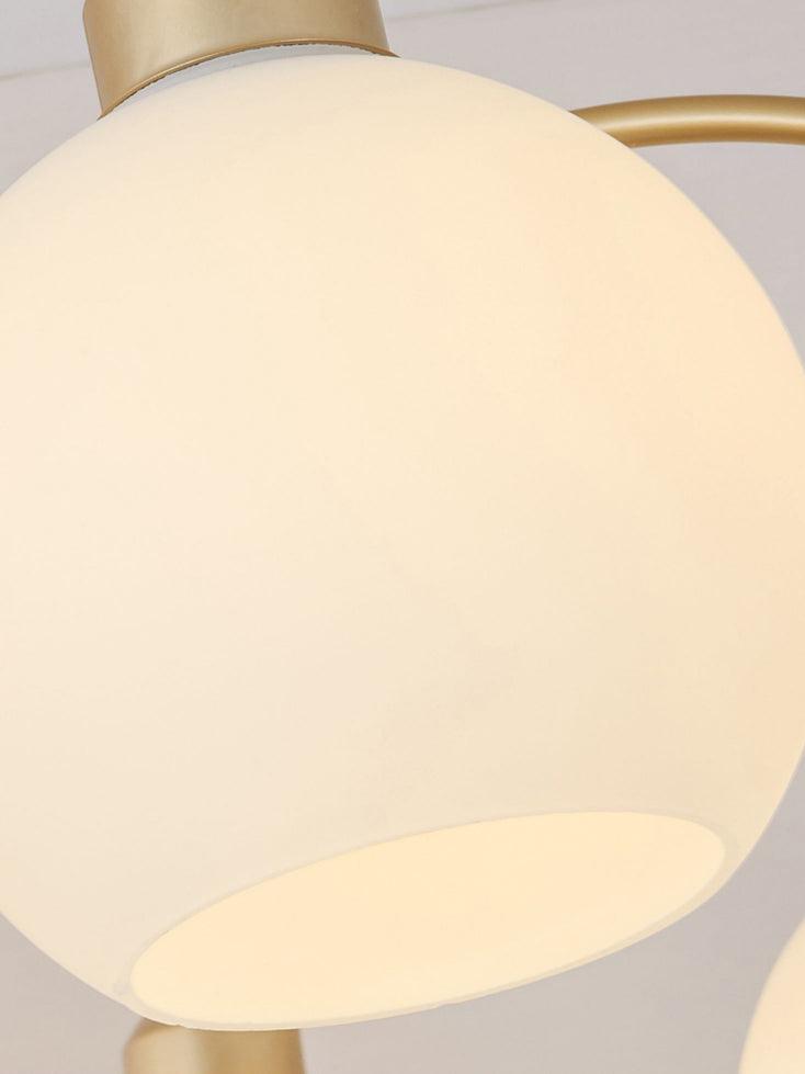 Lustra Chandelier Sculptural Glass Gold Modern 8-Light - Letslighting