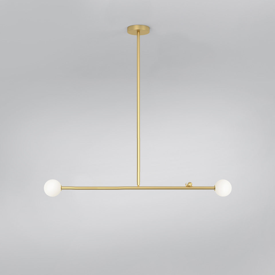 Zaveniel Modern Minimalist Brass Glass Pendant Lamp - Letslighting