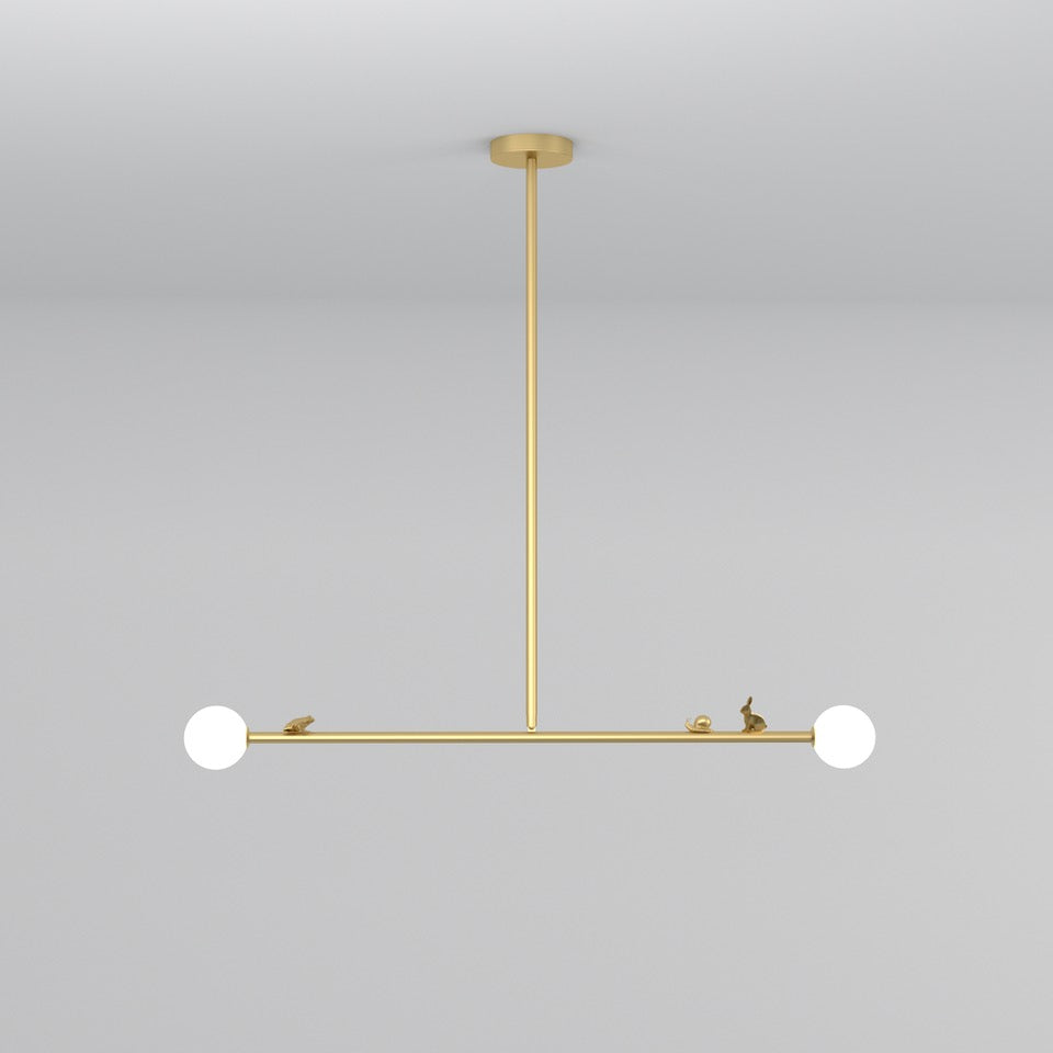 Zaveniel Modern Minimalist Brass Glass Pendant Lamp - Letslighting