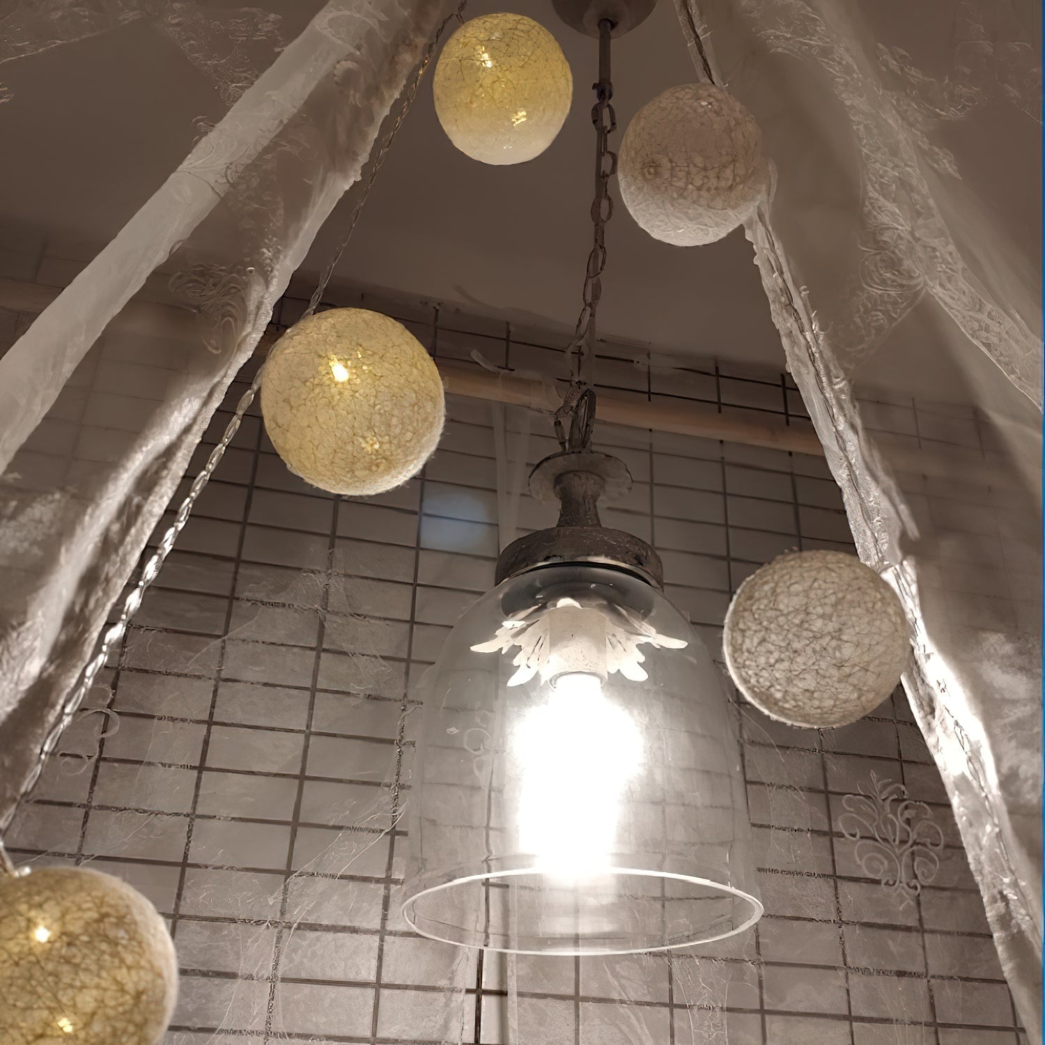 Nyrinaris Vintage Premium Glass Pendant Lamp - Letslighting
