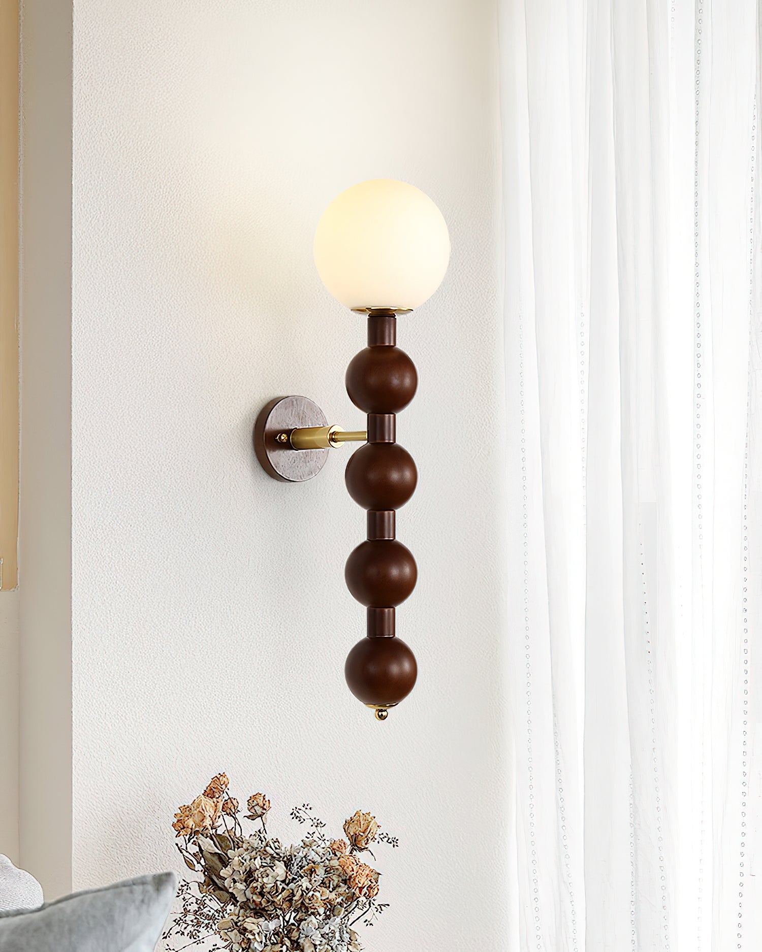Wall Lamp Gourd in Wood and Glass Modern Style - Letslighting