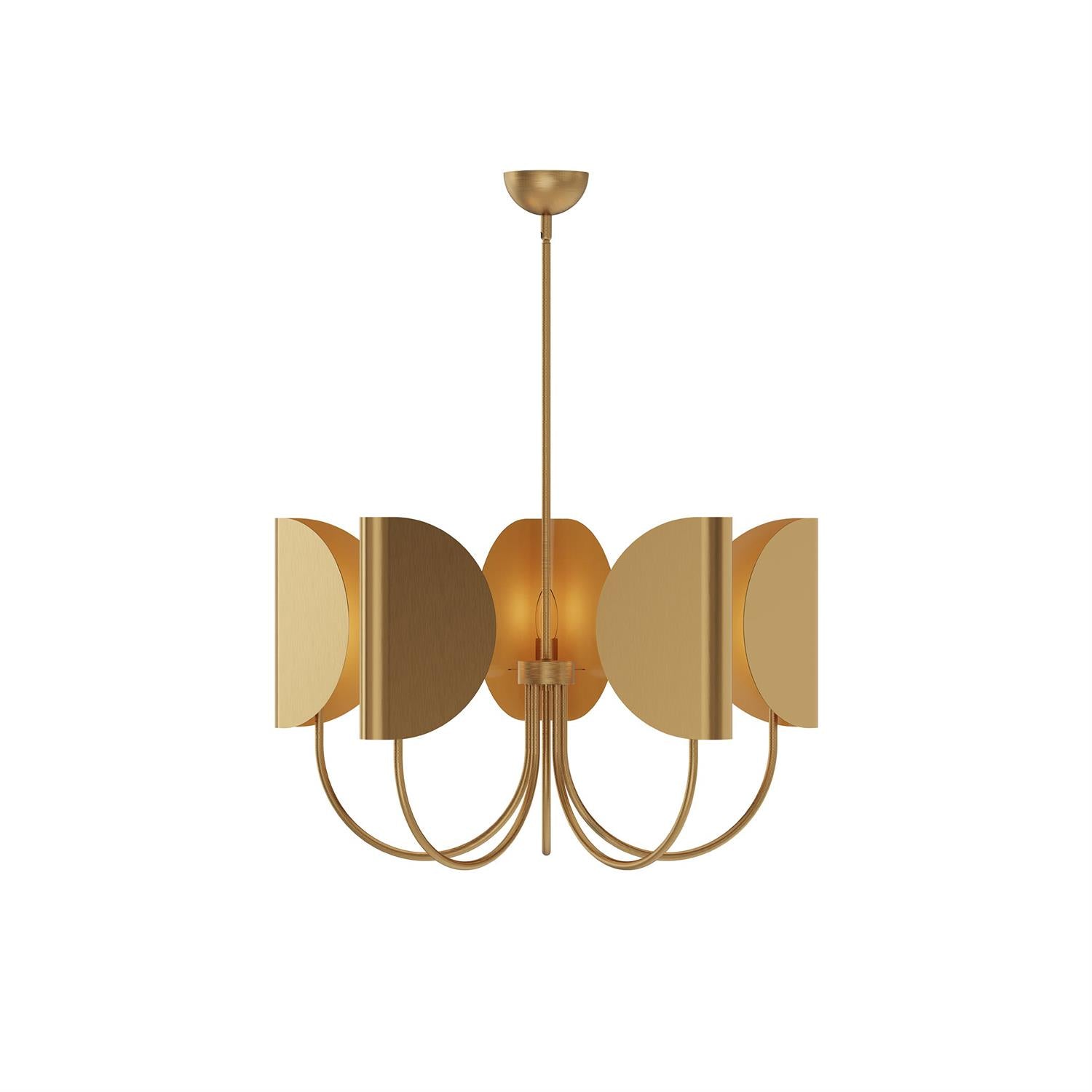 Unoryra Traditional Leaf Brass Fabric Chandelier - Letslighting