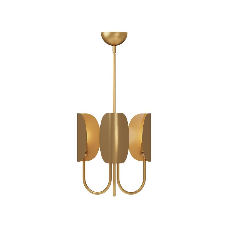 Unoryra Traditional Leaf Brass Fabric Chandelier - Letslighting
