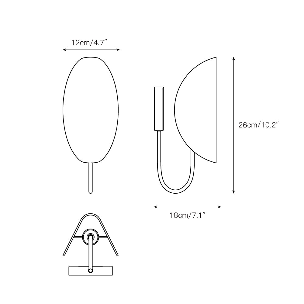 Arsorara Modern Minimalist Leaf Brass Fabric Wall Lamp - Letslighting